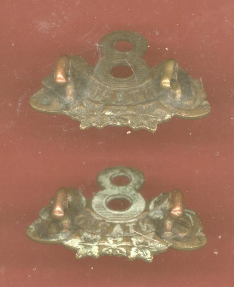 Canadian 8th Central Ontario Reserve Regt. WW1 CEF Collar Badges — image 2