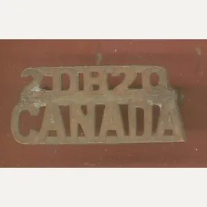 Canadian 2.DB2Q 2nd Depot Bn. Quebec WW1 CEF shoulder title