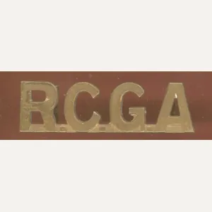 R.C.G.A. Royal Canadian Garrison Artillery WW1 CEF shoulder title