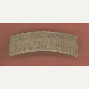 Canadian 172nd Rocky Mountain Rangers Bn. WW1 CEF shoulder title
