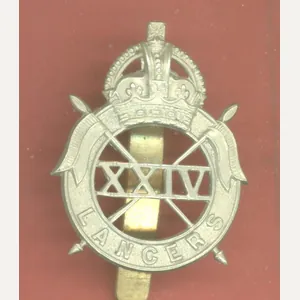 24th Lancers WW2 OR's cap badge