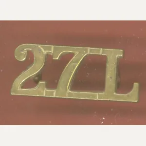 27L 27th Lancers WW2 War Raised shoulder title