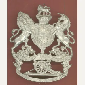 1st Cornwall Artillery Volunteers Victorian helmet plate