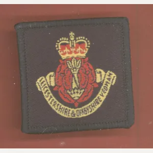 Leicestershire & Derbyshire Yeomanry cloth beret badge