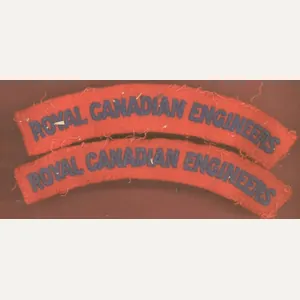 ROYAL CANADIAN ENGINEERS cloth shoulder titles