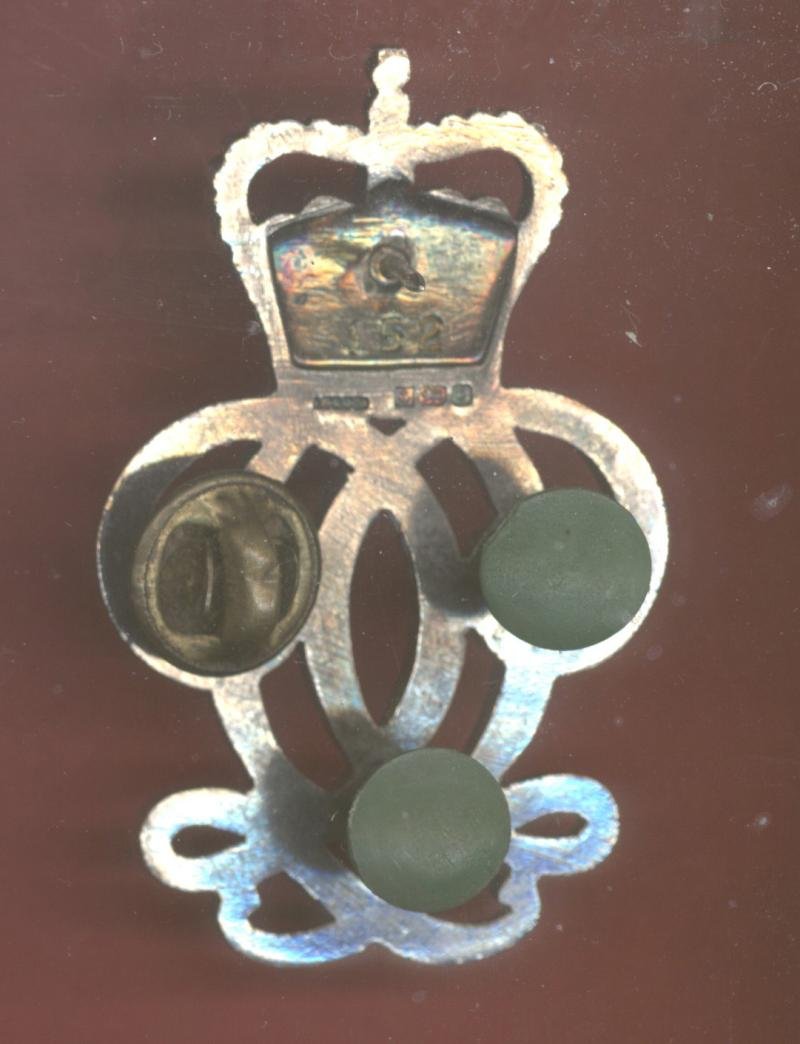Queen's Own Hussars HM silver NCO's arm badge — image 2