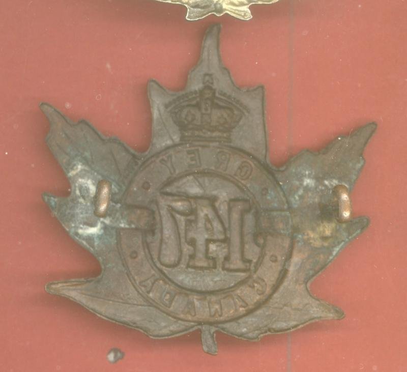 Canadian 147th Grey County Bn. WW1 CEF cap badge — image 2