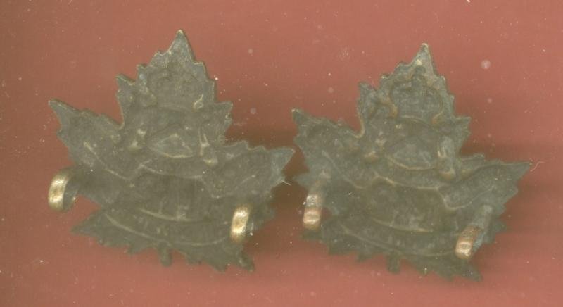 Canadian 142nd London's Own Bn. WW1 CEF collar badges — image 2