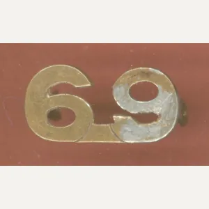 Canadian 69th St. John, Quebec Bn. WW1 CEF Shoulder Numeral