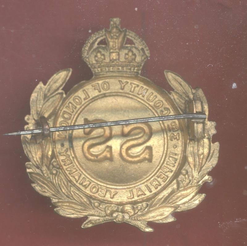 3rd County of London Imperial Yeomanry (Sharpshooters) Boer War slouch hat badge — image 2