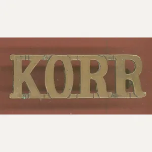 K.O.R.R. Norfolk Yeomanry King's Own Royal Regiment shoulder title