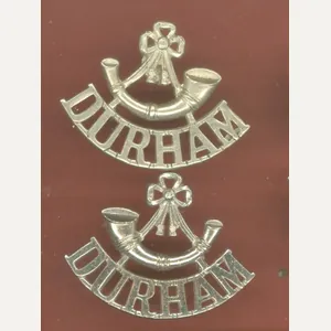 Bugle / DURHAM shoulder titles