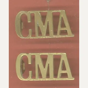 C.M.A. Corps of military Accountants shoulder titles