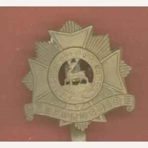 The Bedford Regiment. WW1 economy issue cap badge