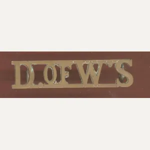 D of W'S Duke of Wellington's Regiment shoulder title
