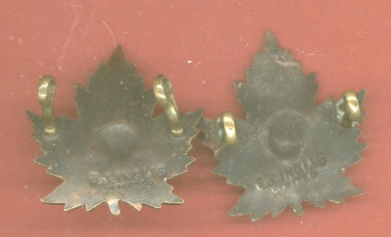 Canadian 68th Regina Saskatchewan Bn. WW1 CEF collar badges — image 2