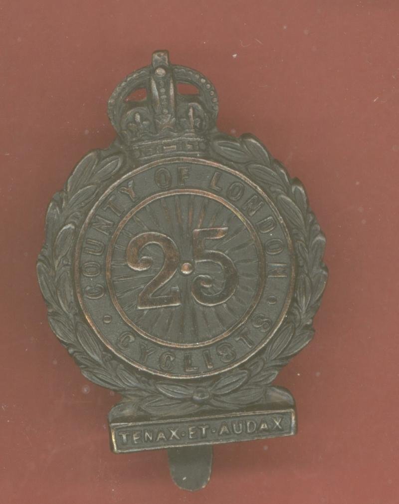 25th County of London (Cyclist) Batt. The London Regt. cap badge