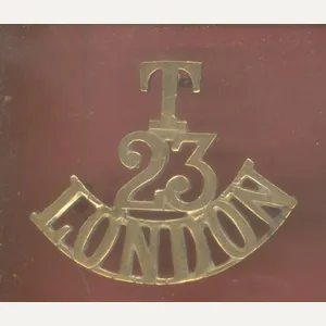 T / 23 / LONDON WW1 shoulder title