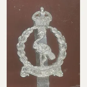 British Colonial Uganda Police Service cap badge