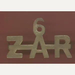 South African 6/ZAR 6th Zuid Afrikaans Ruiters WW1 shoulder title