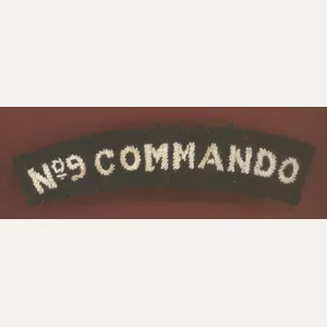 No 9 COMMANDO WW2 cloth shoulder title