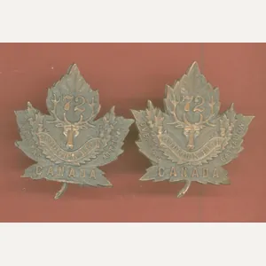 Canadian 72nd Bn. Seaforth Highlanders of Canada WW1 CEF collar …