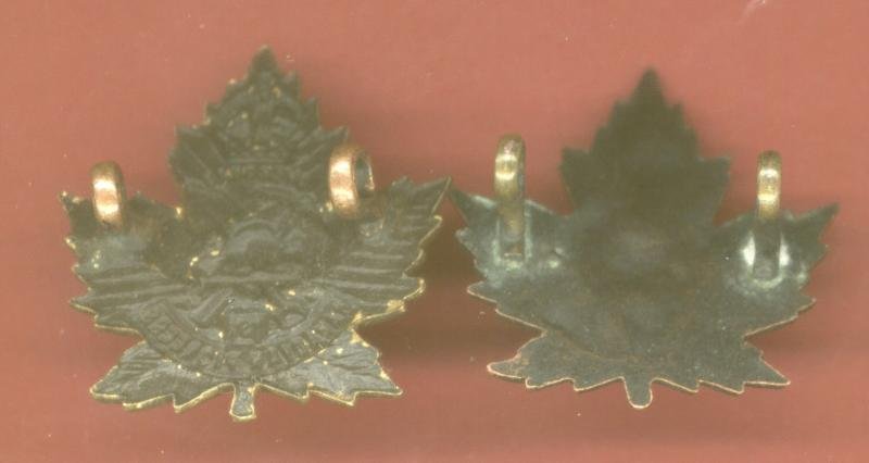 1st Canadian Pioneer Bn. WW1 CEF collar badges — image 2