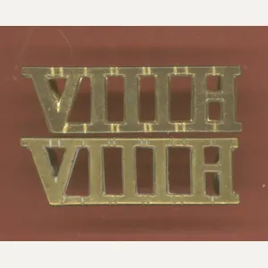VIIIH 8th King's Royal Irish Hussars Officers shoulder titles