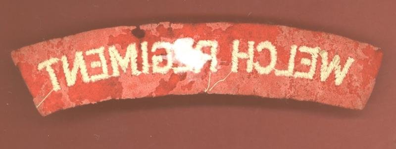 WELCH REGIMENT WW2 cloth shoulder title — image 2