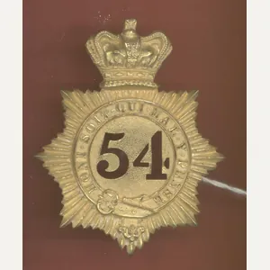 54th West Norfolk Regiment of Foot Victorian Officer's shako badge