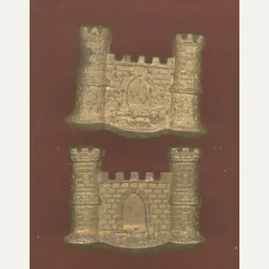 The Suffolk Regiment Victorian OR's collar badges