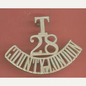 T / 28 / COUNTY OF LONDON Artist Rifles shoulder …