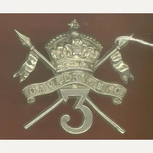 Indian Army 3rd Cavalry Hyderabad Contingent Victorian Officer's helmet badge