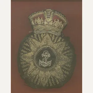Royal Indian Marine Corps Victorian Officer's Bullion Cap Badge
