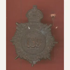Canadian 139th Northumberland Bn. WW1 CEF cap badge