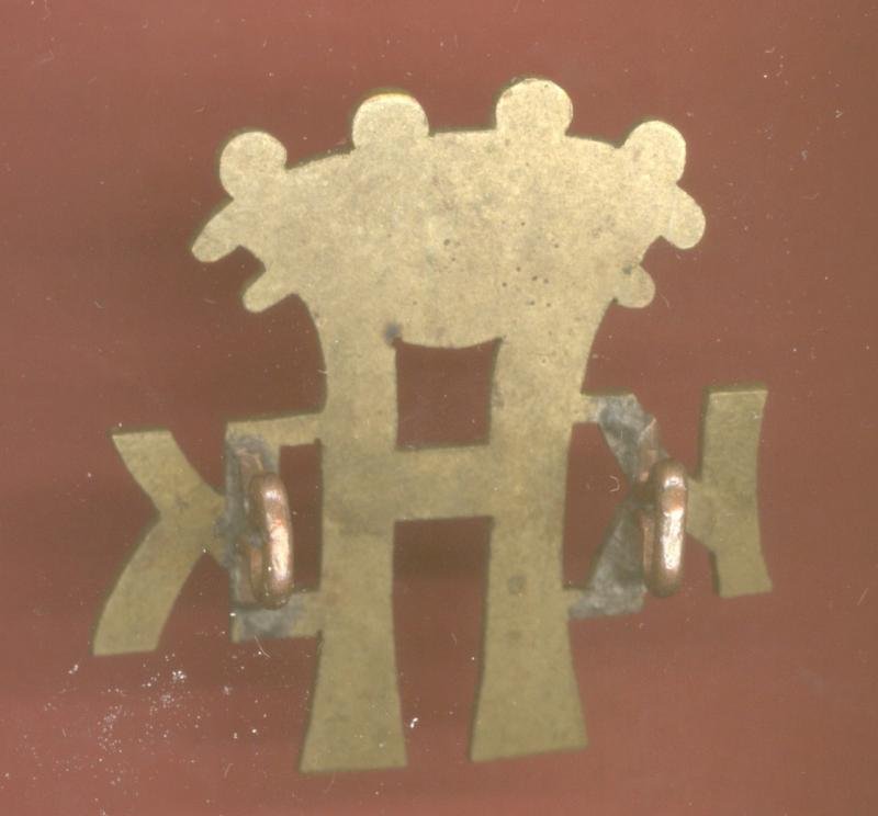 South African Kitchener's Horse sheet brass Boer War slouch hat badge — image 2