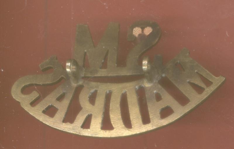 Indian Army; S.M. / MADRAS Sappers and Miners WW1 shoulder title — image 2
