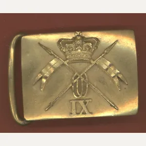 9th Queen's Royal Lancers Victorian Officer's waist belt clasp