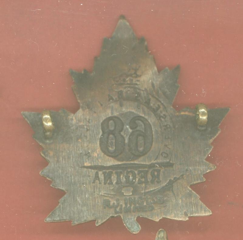 Canadian 68th Regina Saskatchewan Bn. WW1 CEF cap badge — image 2