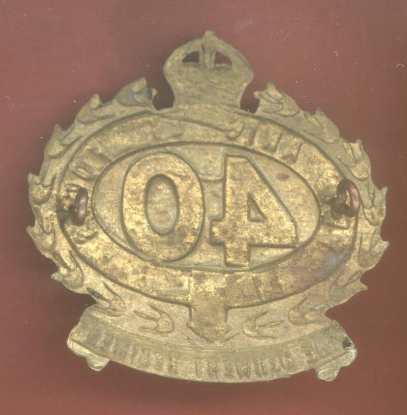 Australian 40th Infantry Battalion (Derwent Regiment) slouch hat badge — image 2