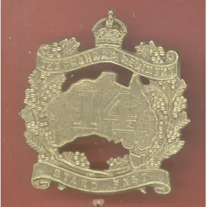 Australian 14th Infantry Batt. (The Prahran Regiment) Slouch Hat badge