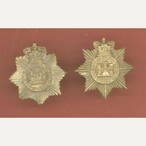 The Devonshire Regiment Victorian Or's collar badges