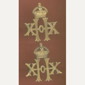 20th Hussars WW1 OR's collar badges