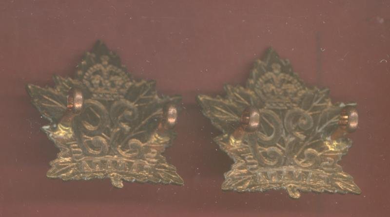 Canadian 39th Belleville, Ontario Battalion WW1 CEF collar badges — image 2