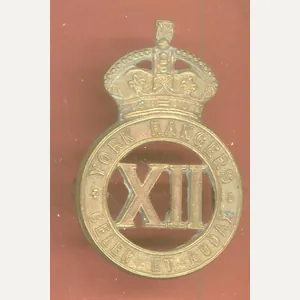 Canadian Militia 12th York Rangers Cap Badge