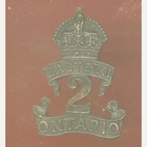 Canadian 2nd Eastern Ontario Bn. WW1 CEF OSD collar badge