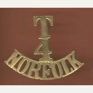 T / 4 / NORFOLK WW1 shoulder title