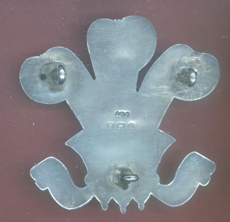 3rd Prince of Wales Dragoon Guards HM silver NCO's arm badge. — image 3