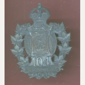 Canadian 104th Sussex New Brunswick Bn. WW1 CEF Officer's cap …