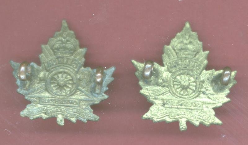 Canadian Field Artillery WW1 CEF collar badges — image 2